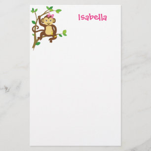 Papelaria Macaco bonito da menina