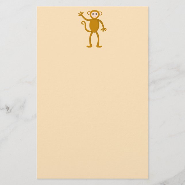Papelaria Macaco de ondulação (Frente)