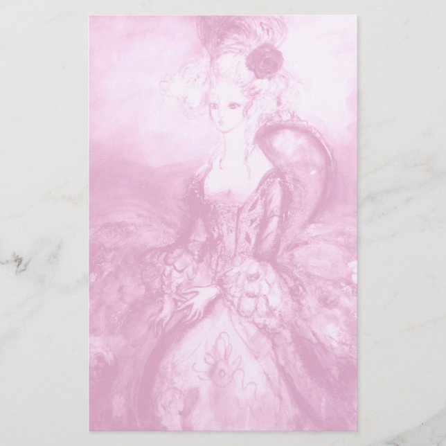 Papelaria MADAME POMPADOUR, branco rosa-claro (Frente)