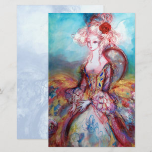 Papelaria MADAME POMPADOUR, Papel de Carta Branco Azul
