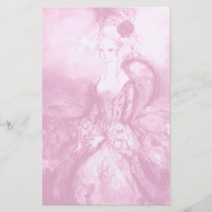 Papelaria MADAME POMPADOUR ,rosa branco suave