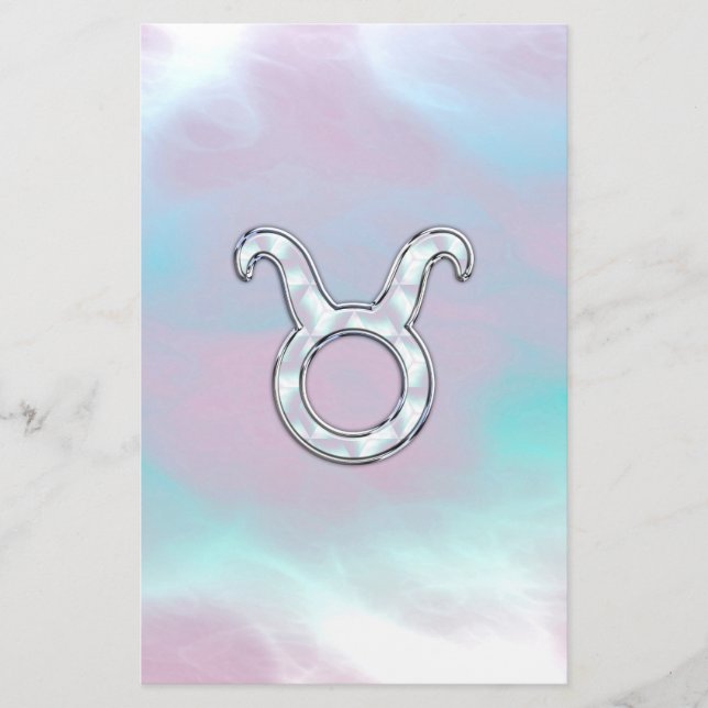 Papelaria Mãe de Pearl Taurus Zodiac Astrologia (Frente)