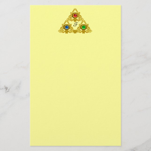Papelaria MAGIC ELFIC TALISMAN/DOURADO TRIÂNGULO Amarelo (Frente)