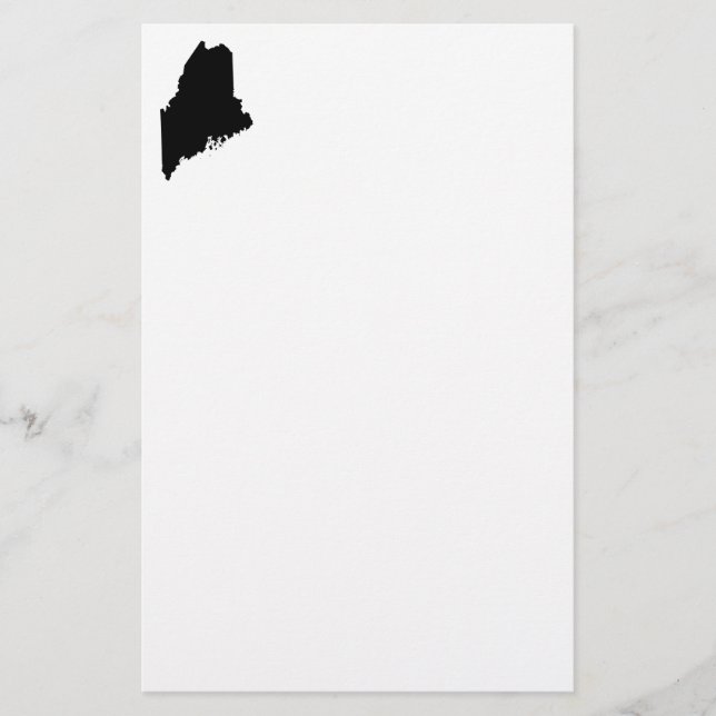 Papelaria Maine em preto e branco (Frente)