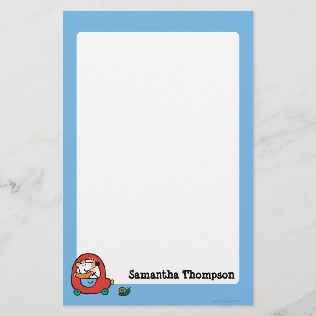 Papelaria Maisy conduz um carro vermelho bonito (Frente)