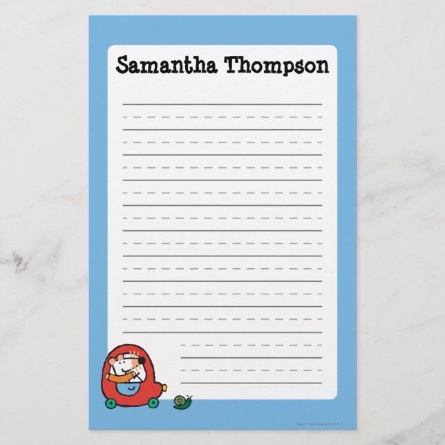 Papelaria Maisy conduz um carro vermelho bonito (Frente)