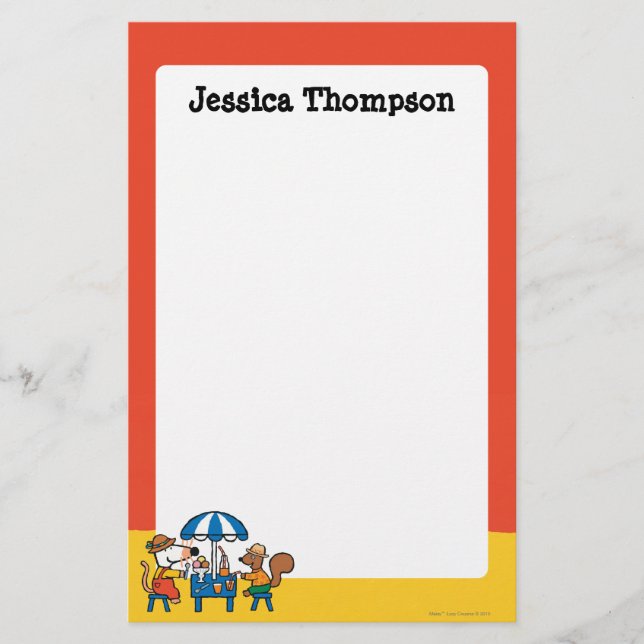 Papelaria Maisy e Cyril Snacktime na Praia (Frente)