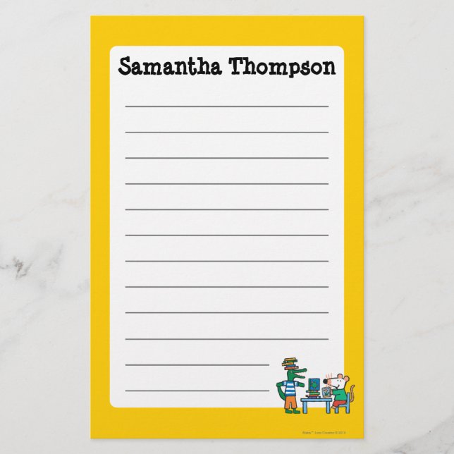 Papelaria Maisy e os amigos apreciam a biblioteca (Frente)