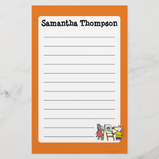 Papelaria Maisy e pintura Dotty no pré-escolar