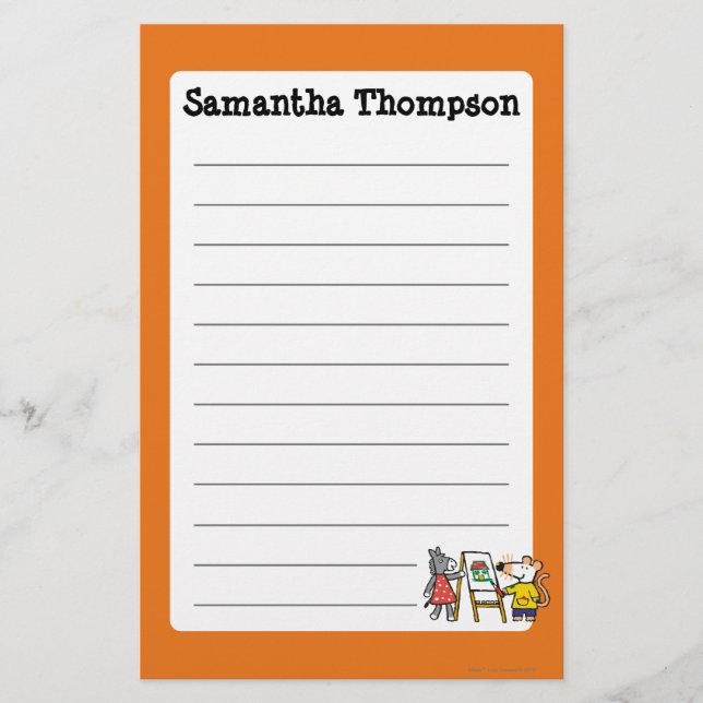 Papelaria Maisy e pintura Dotty no pré-escolar (Frente)