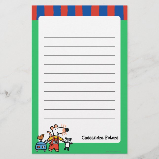Papelaria Maisy pronta para férias com bagagem (Frente)