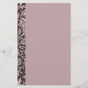 Papelaria Malva floral e chocolate