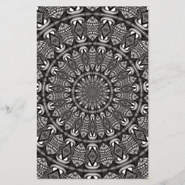 Papelaria Mandala monocromática (Frente)
