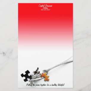 Papelaria Mânsul Branco Vermelho do Fork de Peças quebra-cab