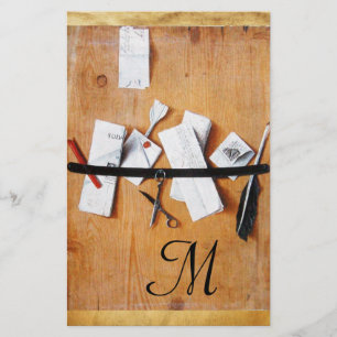 Papelaria MANTEIRA EM MADEIRA MONOGRAMA preto