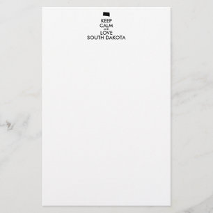 Papelaria Manter calmo e amar DAKOTA SUL personalizável