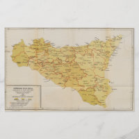 Mapa da atividade da máfia em Sicília Italia 1900