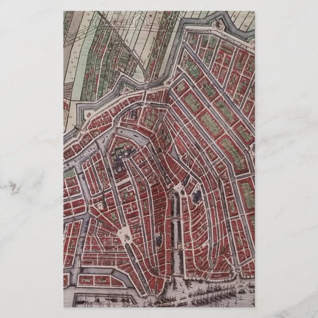 Papelaria Mapa da cidade de réplica de Amsterdã 1652 (Frente)
