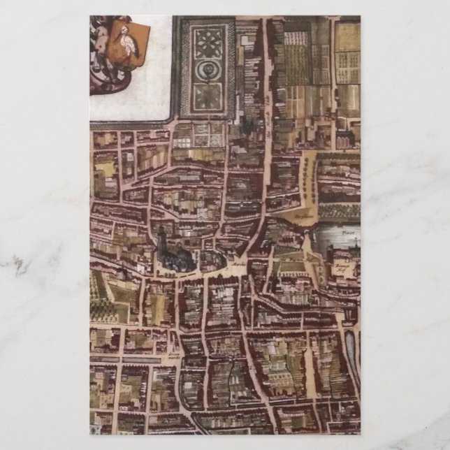 Papelaria Mapa da cidade de réplica de Haia 1649 (Frente)