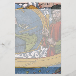 Papelaria Mapa das Américas com Explorer Amerigo Vespucci