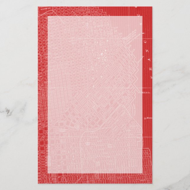 Papelaria Mapa gráfico de São Francisco (Frente)