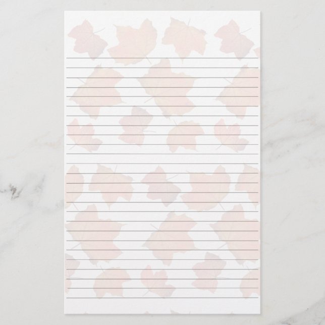 Papelaria Maple Leaves Lined Writing Paper  (Frente)