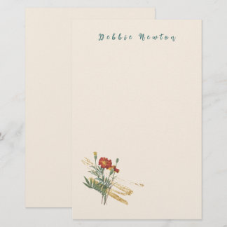 Papelaria Marigold com Floreio Dourado