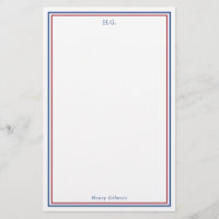 Marinho Azul Borgonha Monograma