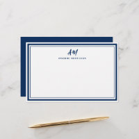 Marinho Azul, Dois Monogramas, Limite fino e gross