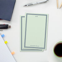 Marinho Azul e Verde Claro Monograma