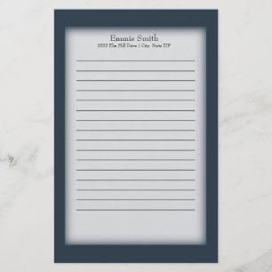 Papelaria Marinho personalizado azul e branco