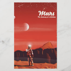Papelaria Mars Science fiction viagens vintage
