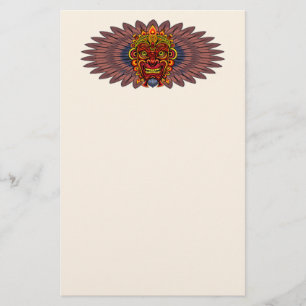 Papelaria Máscara Ritual do Rei Guerreiro Tribal