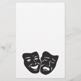 Papelaria Máscaras de teatro de tragédia