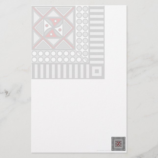 Papelaria Material de carta geométrico alternativo (Frente)