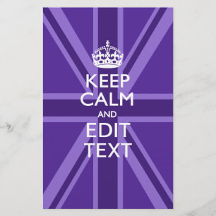 Papelaria Mauve Roxo Mantém Calma E A Sua Tomada De Texto