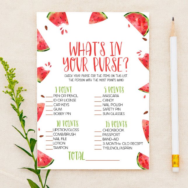 Papelaria Melancia rosa - O que há no jogo de Chá de fraldas (Criador carregado)