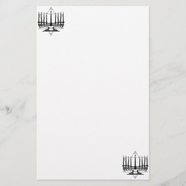 Papelaria Menorah e estrela (Frente)