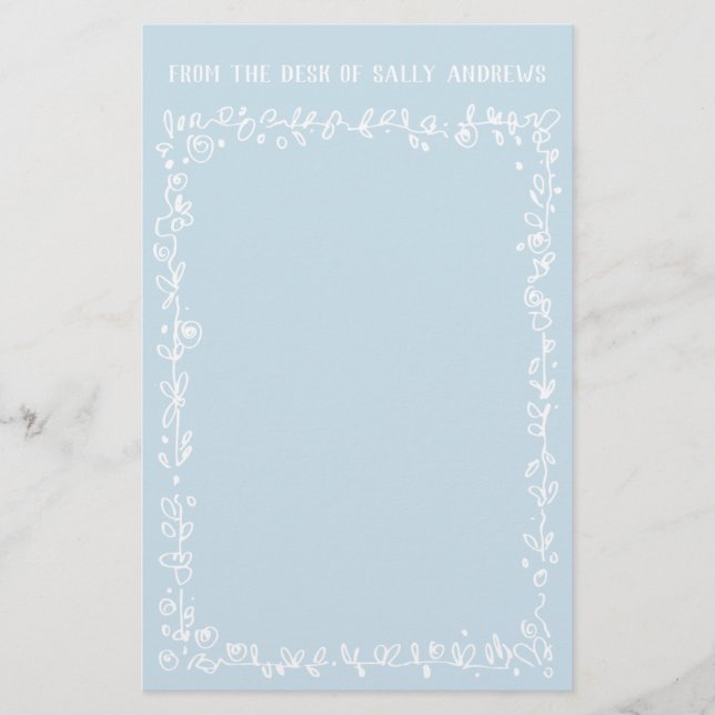 Papelaria Mesa azul do ovo do pisco de peito vermelho dos (Frente)