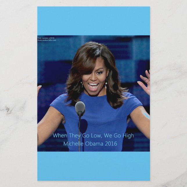 Papelaria Michelle Obama Coletivo "Vamos Alto" (Frente)