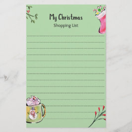 Papelaria Minha Lista de Compras de Natal