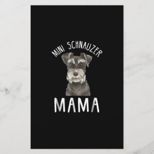 Papelaria Mini Schnauzer Mãe Shirt Mini Schnauzer Mama