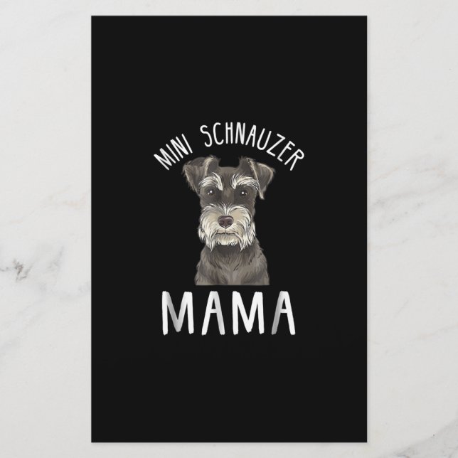 Papelaria Mini Schnauzer Mãe Shirt Mini Schnauzer Mama (Frente)