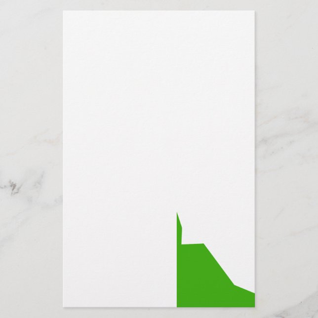 Papelaria Minimalismo branco verde (Frente)