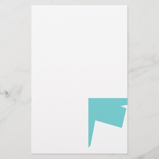 Papelaria Minimalismo de abstrato Art Azul Branco (Frente)