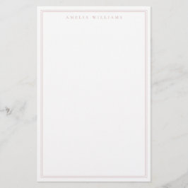 Papelaria Minimalist Dusty Rose Monogram Two Border