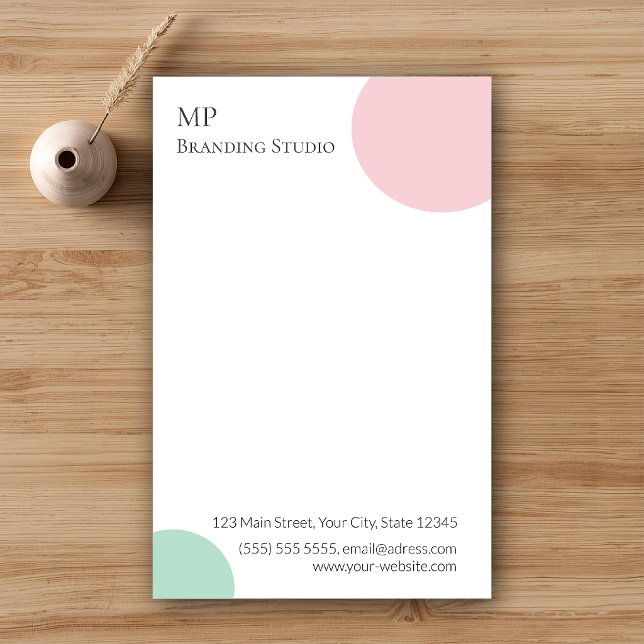 Papelaria Minimalist Pastel Branding Design (Criador carregado)