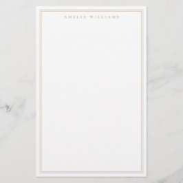 Papelaria Minimalist Tan Monogram Two Border