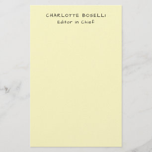 Papelaria Minimalista Clássico Profissional Creme Simples