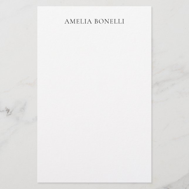 Papelaria Minimalista Clássico Profissional Simples Adiciona (Frente)